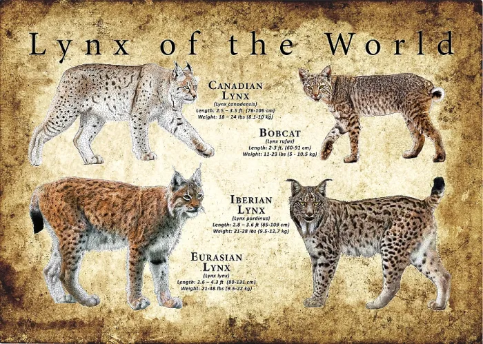 Gerahmter Druck : Lynx der Welt