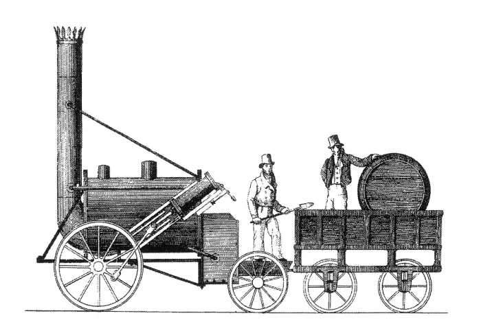 Gerahmter Druck : Robert Stephenson, Rocket , 1829 Gerahmter Druck : Robert Stephenson, Rocket , 1829