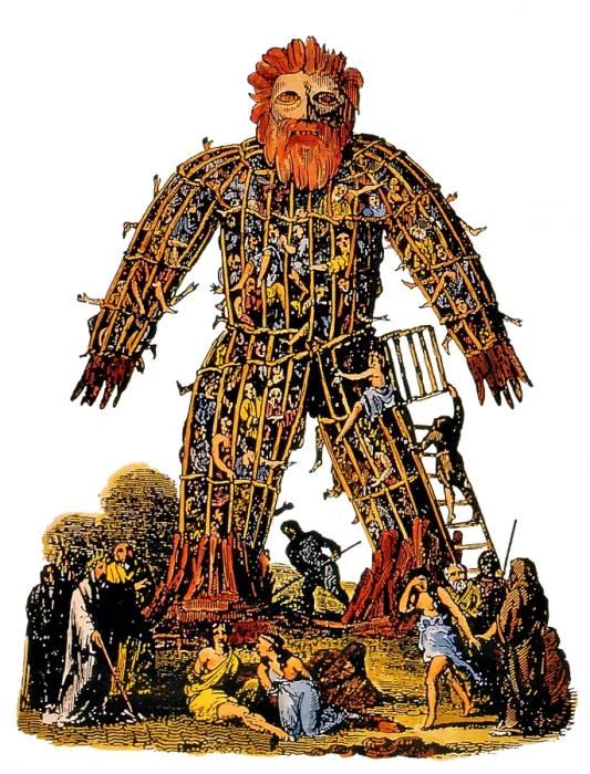 Gerahmter Druck : Wicker Man, Druiden-Zeremonie Gerahmter Druck : Wicker Man, Druiden-Zeremonie