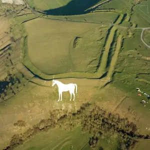 Bratton Camp and White Horse Print
