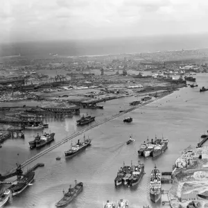 River Tyne Aerial Print 1935