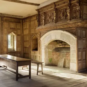 Print of Stokesay Castle's Solar Room Interior