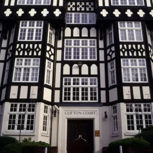 Mock Tudor Print of Clifton Court Entrance