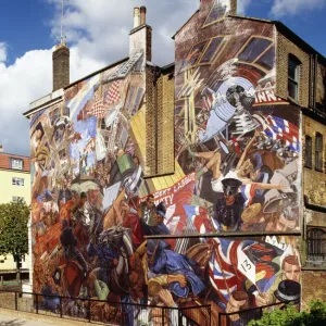 Print of the Battle of Cable Street mural Print of the Battle of Cable Street mural