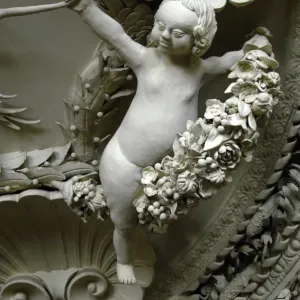 Cherub Print from Astley Hall Drawing Room Ceiling Cherub Print from Astley Hall Drawing Room Ceiling