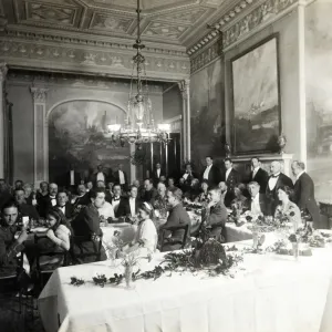 Print of Christmas Dinner at Combe Bank House, Kent Print of Christmas Dinner at Combe Bank House, Kent