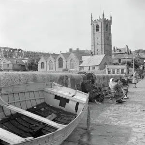 Drucke von Cornwall Städte in England – Straßen, Skylines und das Leben in der Stadt: St. Ives