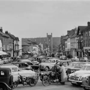Drucke von Geschäfte, Märkte und Einkäufer England damals und heute – Historischer Wandel im Laufe der Zeit: Einkaufen