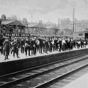 Print of Palmers Green Station, 1914