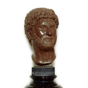 Print of 18th century porphyry bust copy after Roman original Print of 18th century porphyry bust copy after Roman original