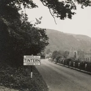 Tintern Abbey Print: A north-west view of the Cistercian abbey ruins