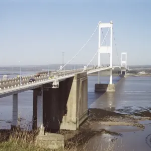 Print of the First Severn Crossing M4 Bridge, Gloucestershire