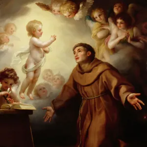 Print of Infant Christ Appearing to St Anthony Print of Infant Christ Appearing to St Anthony