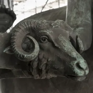 Quadriga Statue Print - Rams Head Detail DP171671 Quadriga Statue Print - Rams Head Detail DP171671