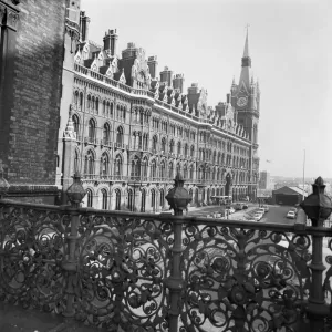 St Pancras Station Print, Elevated View St Pancras Station Print, Elevated View
