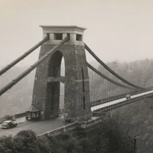 Print of Clifton Suspension Bridge viewed from the north