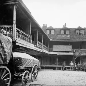 Print of The Tabard Inn courtyard Print of The Tabard Inn courtyard