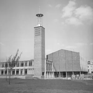 Trinity Church Print, 1951, View from the West