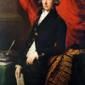 Print of William Pitt the Younger, a portrait in oil on canvas Print of William Pitt the Younger, a portrait in oil on canvas