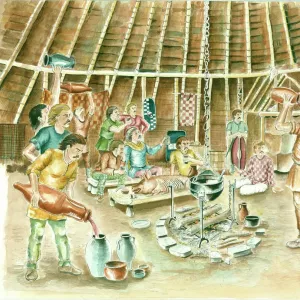 Iron Age Britain Print: A Celtic Feast Reconstruction