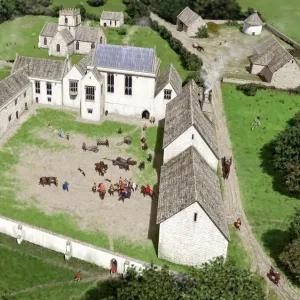 Minster Lovell Hall Reconstruction Print Minster Lovell Hall Reconstruction Print