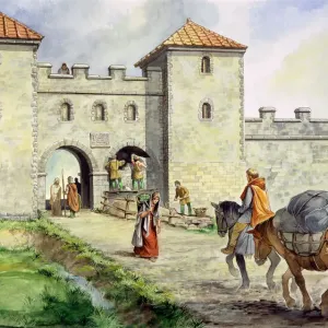 Birdoswald Roman Fort Print: West Gate Reconstruction Birdoswald Roman Fort Print: West Gate Reconstruction