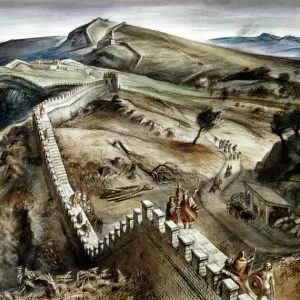 Hadrian's Wall Print: A Reconstruction Drawing Hadrian's Wall Print: A Reconstruction Drawing