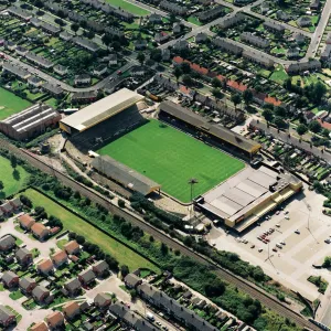 Aerial view print of Boothferry Park, Hull Aerial view print of Boothferry Park, Hull