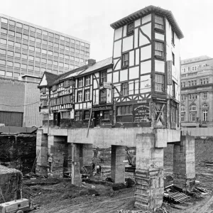 Print of the Wellington Inn on stilts, Manchester Print of the Wellington Inn on stilts, Manchester
