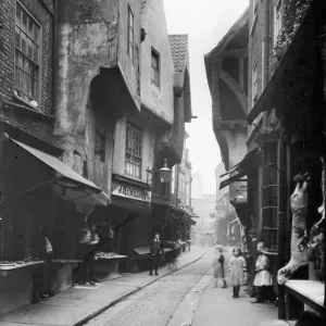 Print of Shambles, York, 1910: A View Looking South
