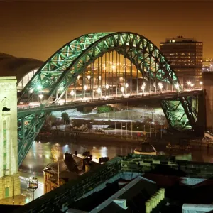 Nighttime Print of Tyne Bridge Nighttime Print of Tyne Bridge