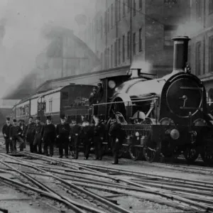 The Last Broad Gauge Train Leaving Paddington Station Print The Last Broad Gauge Train Leaving Paddington Station Print