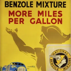 National Benzole Print Advert 1930s