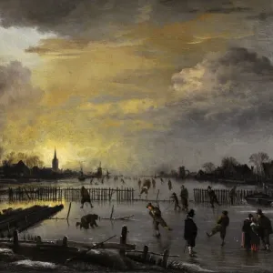 Aert van der Neer Winter Landscape Print (1650) Aert van der Neer Winter Landscape Print (1650)