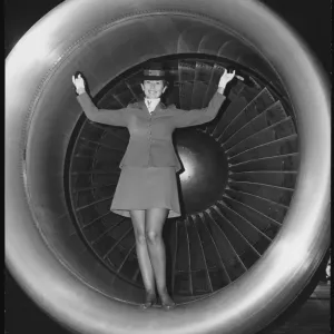Air Hostess on DC-10 Laker Skytrain Print Air Hostess on DC-10 Laker Skytrain Print