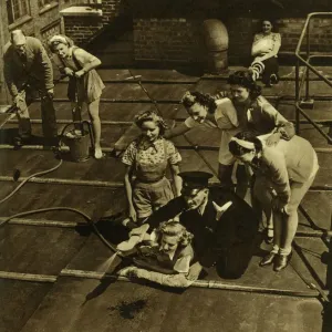 Air Raid Drills at the Windmill Theatre, London Print 1940