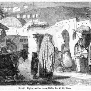 Algeria Blida Street Scene Print Algeria Blida Street Scene Print
