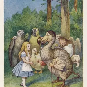 Alice and the Dodo Print - The Dodo presents a thimble Alice and the Dodo Print - The Dodo presents a thimble
