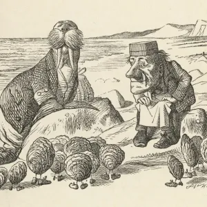 Mary Evans Print: Walrus and Carpenter Address Oysters Mary Evans Print: Walrus and Carpenter Address Oysters