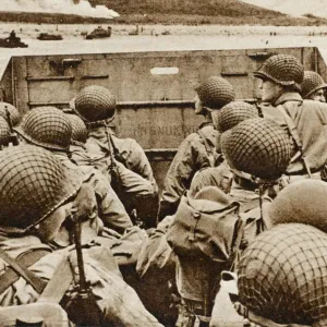 American Troops in Landing Craft Print American Troops in Landing Craft Print