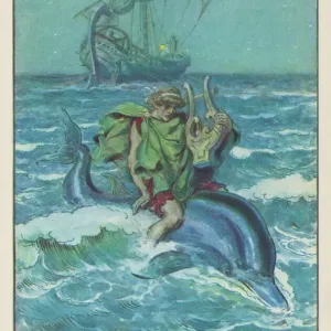 Arion on a Dolphin Print Arion on a Dolphin Print