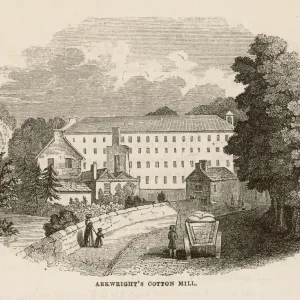 Arkwright's Cotton Mill Print: Cromford Exterior View