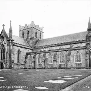 Armagh Cathedral Print - Early 1900s Front View Armagh Cathedral Print - Early 1900s Front View