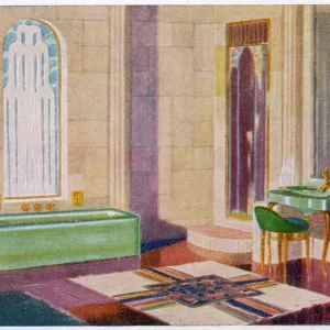 Art Deco Bathroom Print 1930 Art Deco Bathroom Print 1930