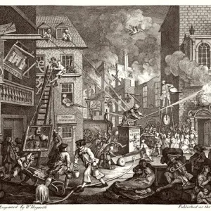 Print of Hogarth's Satirical Scene Depicting Pitt and Temple Rivalry Print of Hogarth's Satirical Scene Depicting Pitt and Temple Rivalry