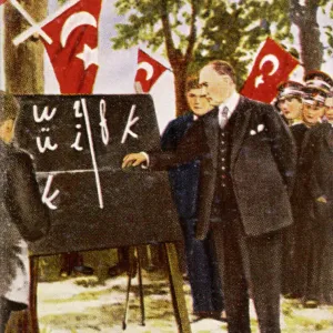 Ataturk Introduces Language Reform Print Ataturk Introduces Language Reform Print