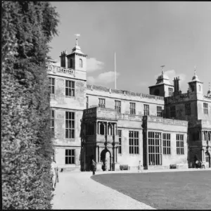 Audley End House Print: A summer cricket match in front of the house Audley End House Print: A summer cricket match in front of the house
