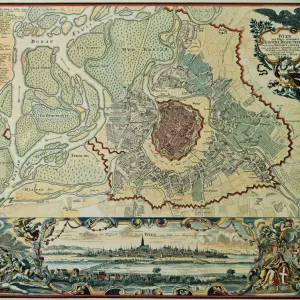 Plan of Vienna, 1720 Engraving Print Plan of Vienna, 1720 Engraving Print