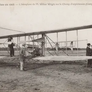Wilbur Wright's Aeroplane Print 1908 Wilbur Wright's Aeroplane Print 1908