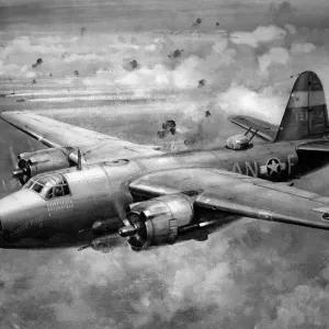 B-26 Marauder Medium Bomber Print, 1944 B-26 Marauder Medium Bomber Print, 1944